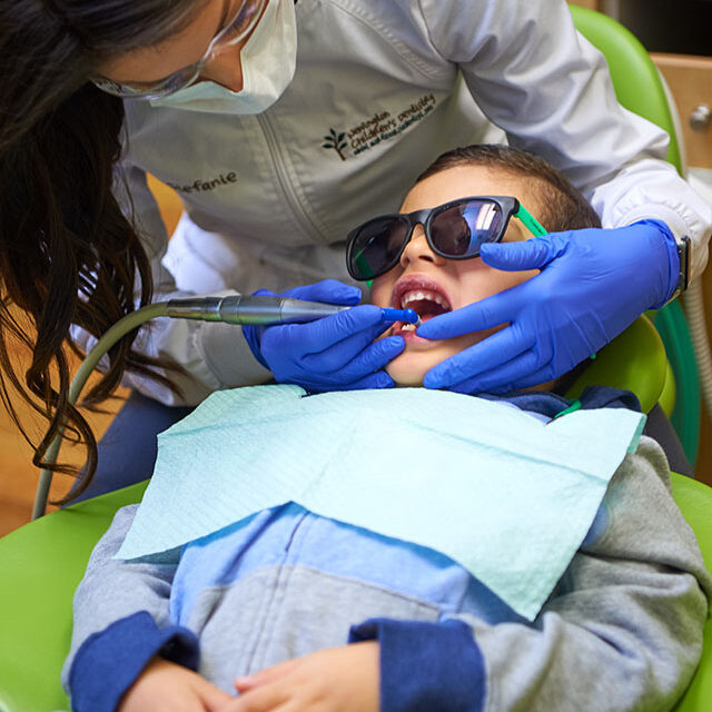 Child Getting Dental Cleaning